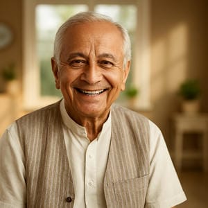 Portrait of Asmant Nimbalkar grateful for home healthcare team support