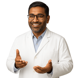 A doctor answering patient's questions